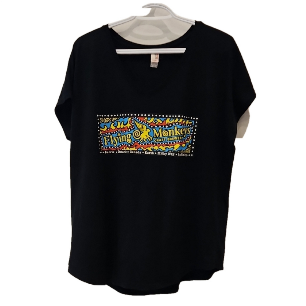 Anvil T-Shirt Black Flying Monkeys Men's Black Graphic Top